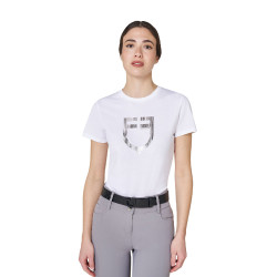 T-shirt feminina com logótipo em foil Equestro mulher Branco / prata