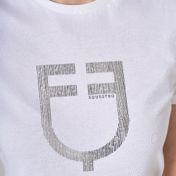 T-shirt feminina com logótipo em foil Equestro mulher Branco / prata