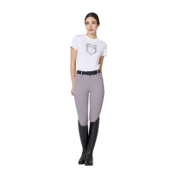 T-shirt feminina com logótipo em foil Equestro mulher Branco / prata