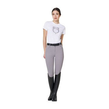 T-shirt feminina com logótipo em foil Equestro mulher Branco / prata