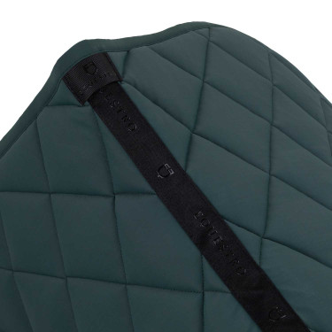 Sela de salto com acolchoado em losangos e logótipo bordado Equestro Verde pinho / preto