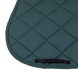 Sela de salto com acolchoado em losangos e logótipo bordado Equestro Verde pinho / preto