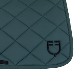 Sela de salto com acolchoado em losangos e logótipo bordado Equestro Verde pinho / preto