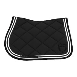 Sela australiana salto Double Stripes em tecido técnico Equestro Preto
