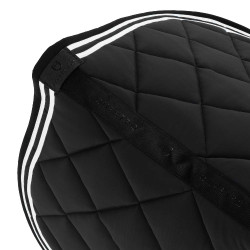 Sela australiana salto Double Stripes em tecido técnico Equestro Preto