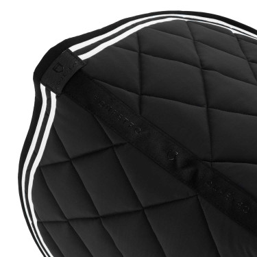 Sela australiana salto Double Stripes em tecido técnico Equestro Preto