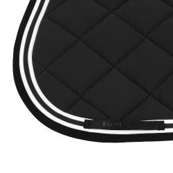 Sela australiana salto Double Stripes em tecido técnico Equestro Preto
