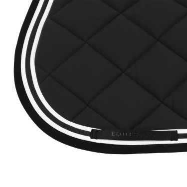 Sela australiana salto Double Stripes em tecido técnico Equestro Preto