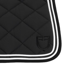 Sela australiana salto Double Stripes em tecido técnico Equestro Preto