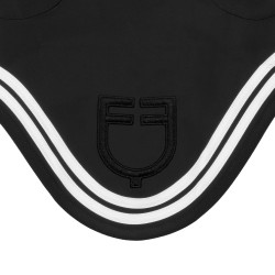 Capa de orelhas Double Stripes em tecido técnico Equestro Preto Capa de orelhas Double Stripes em tecido técnico Equestro Preto