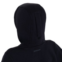 Moletom infantil unissex com capuz e zíper frontal Equestro Preto / preto