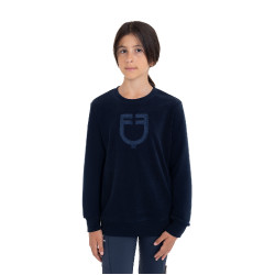 Sweatshirt de gola redonda infantil unissex em fleece Equestro