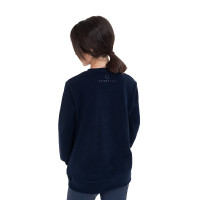 Sweatshirt de gola redonda infantil unissex em fleece Equestro Blazer marinho Azul-marinho