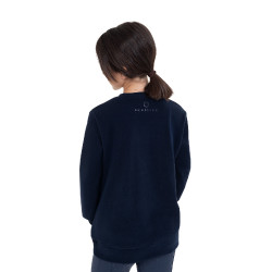 Sweatshirt de gola redonda infantil unissex em fleece Equestro