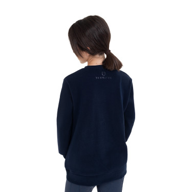 Sweatshirt de gola redonda infantil unissex em fleece Equestro