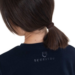 Sweatshirt de gola redonda infantil unissex em fleece Equestro