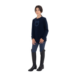 Sweatshirt de gola redonda infantil unissex em fleece Equestro