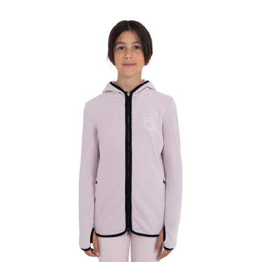 Sweatshirt infantil unissex em fleece com zíper Equestro Sweatshirt infantil unissex em fleece com zíper Equestro