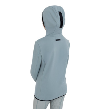 Sweatshirt infantil unissex em fleece com zíper Equestro Cinza ardósia Cinzento