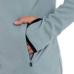 Sweatshirt infantil unissex em fleece com zíper Equestro Cinza ardósia Cinzento