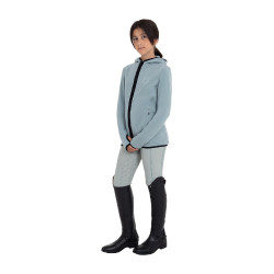 Sweatshirt infantil unissex em fleece com zíper Equestro Cinza ardósia Cinzento