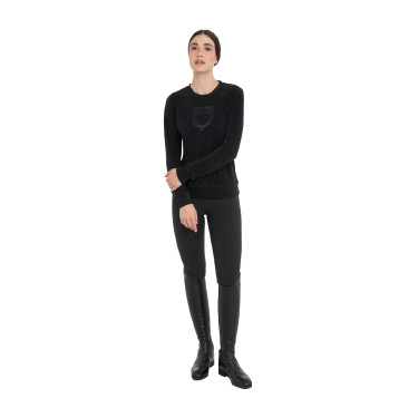 Sweatshirt feminina gola careca em fleece Equestro mulher