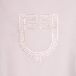 Sweatshirt feminina gola careca em fleece Equestro mulher Violeta feltrado