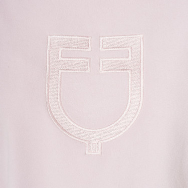 Sweatshirt feminina gola careca em fleece Equestro mulher Violeta feltrado
