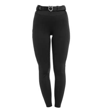 Leggings femininas de cintura alta com passadores e strass Equestro mulher