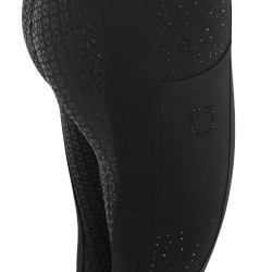Leggings femininas de cintura alta com passadores e strass Equestro mulher