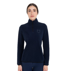 Moletom feminino gola alta em fleece com zíper 3/4 Equestro mulher Moletom feminino gola alta em fleece com zíper 3/4 Equestro mulher