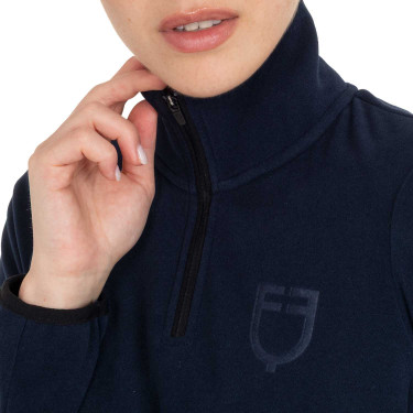 Moletom feminino gola alta em fleece com zíper 3/4 Equestro mulher Moletom feminino gola alta em fleece com zíper 3/4 Equestro mulher