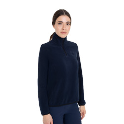 Moletom feminino gola alta em fleece com zíper 3/4 Equestro mulher Moletom feminino gola alta em fleece com zíper 3/4 Equestro mulher