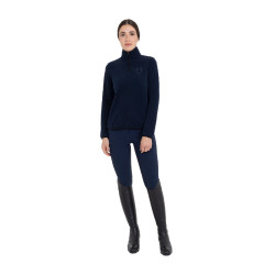 Moletom feminino gola alta em fleece com zíper 3/4 Equestro mulher Moletom feminino gola alta em fleece com zíper 3/4 Equestro mulher