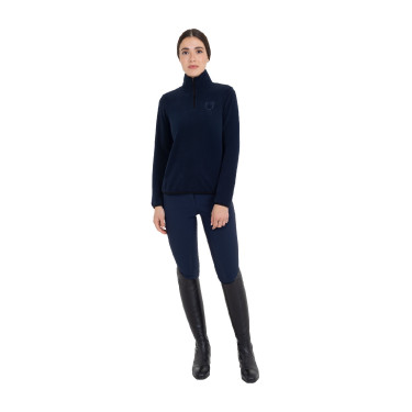 Moletom feminino gola alta em fleece com zíper 3/4 Equestro mulher Moletom feminino gola alta em fleece com zíper 3/4 Equestro mulher
