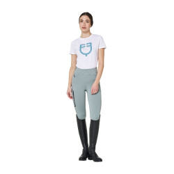 T-shirt feminina com logótipo monograma efeito veludo Equestro mulher
