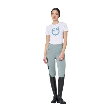 T-shirt feminina com logótipo monograma efeito veludo Equestro mulher
