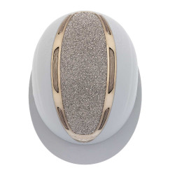 Capacete Apocalypse feminino com casco revestido e strass homologação Astm F1163-23 Equestro mulher Cinza gelado / gmt