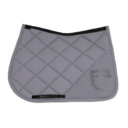 Almofada de salto com logotipo em strass Equestro Cinza gelo / cinza gelo