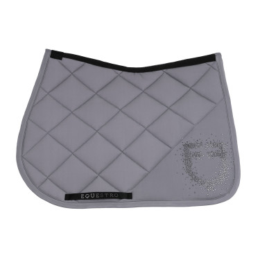 Almofada de salto com logotipo em strass Equestro Cinza gelo / cinza gelo