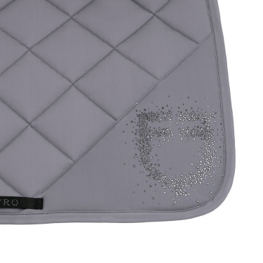 Almofada de salto com logotipo em strass Equestro Cinza gelo / cinza gelo