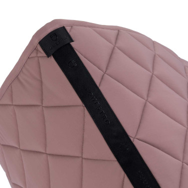 Almofada de sela de dressage Equestro com logótipo em strass Galhada Bege Almofada de sela de dressage Equestro com logótipo em strass Galhada Bege
