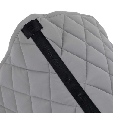 Almofada de sela de dressage Equestro com logótipo em strass Cinza gelo / cinza gelo Almofada de sela de dressage Equestro com logótipo em strass Cinza gelo / cinza gelo