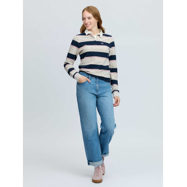 Camisola de Rugby Sloane com Riscas LeMieux mulher Camisola de Rugby Sloane com Riscas LeMieux mulher