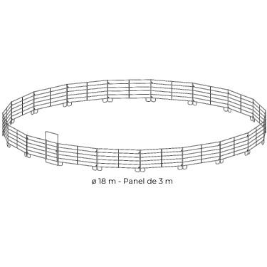 Painéis galvanizados em pack 3 m La Gée