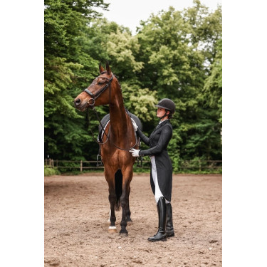 Frac longo de tela Horse Pilot feminino Preto