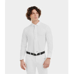 Camisa de competição Aerolight de mangas compridas Horse Pilot para homem Branco