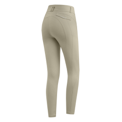 Calças de equitação ELT Comfort Ride Glam mulher Cinzento-bege