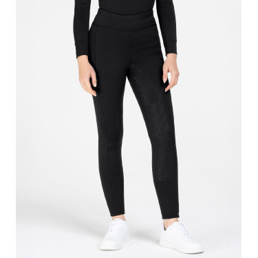 Legging de equitação térmico ELT Rica em fleece bouclé feminino Preto