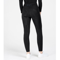 Legging de equitação térmico ELT Rica em fleece bouclé feminino Preto